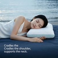 Oreiller Ergonomique en Mousse à Mémoire de Forme pour Soutien Cervical, Soulagement des Douleurs Cervicales, Soin de Santé, Rafraîchissant, Médical, pour Lit, Sommeil, Hôtel, Amovible et Lavable