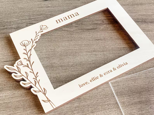 2024 superventas personalizado grabado con láser Mama Picture Frame Madera Día DE LA Madre regalos Presente de niños - Product Image 4