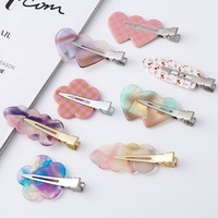 Jepit Rambut Akrilik Gaya Korea Grosir, Jepit Rambut Bentuk Hati Kecil Lucu, Jepit Rambut Samping Trendi, Jepit Rambut Custom untuk Wanita