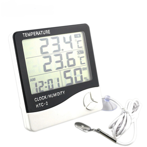 HTC-2 Digital <strong>Temperature</strong> <strong>Humidity</strong> Meter With Smart LCD Alarm Probe For Kitchen <strong>and</strong> Indoor Home Use ABS Hygrometer Thermometer - Product Image 1