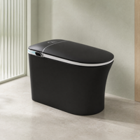 WC intelligent mural de fabrication OEM avec capteur radar, couvercle automatique, chasse d'eau au pied, siège chauffant, bidet intégré, en céramique allongée