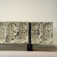 Meuble TV et Meuble Mural d'Entrée en Bois Massif Style Vintage, Design Artistique, Vente Directe Usine, Personnalisable