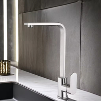 Robinet de cuisine moderne monotrou en alliage de zinc, mitigeur chaud/froid pour évier, à poser sur comptoir