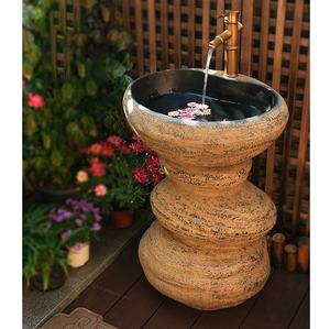 Lavabo sur pied en <span class=keywords><strong>pierre</strong></span> artificielle en résine écologique pour cour, <span class=keywords><strong>colonne</strong></span> extérieure, salle de bain, villa, jardin - Product Image 1