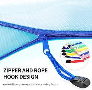 שק רשת PVC שקוף ועמיד למים בגודל Letter עם סגירת רוכסן, וו חבל, לשימוש חוזר, עמיד במיוחד -  נמכר במהירות! - Product Image 6