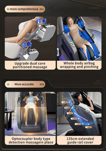 Lüks Çift Çekirdekli Sıfır Yerçekimli 3D Esneme Tam Vücut Taramalı Isıtmalı Çevre Dostu Taşınabilir Katlanabilir Masaj Koltuğu Hava Kompresyonlu - Product Image 3