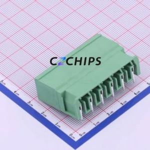 KF2EDGSR-7.62-6P Plug-in Terminal Block Bent Lead Through Hole,P=7.62mm Board-to-Board / Socket - Closed 1x6P 7.62mm Green - Product Image 2