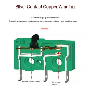 KW4-3Z-3 Kleine Reislimietschakelaar Driepoot Handgreep Roller Knopschakelaar Zilver Contact Microschakelaar - Product Image 6