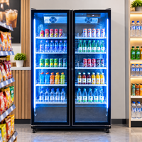 Réfrigérateur vertical commercial pour la maison, vitrine à bière en verre, congélateur, réfrigérateur vertical pour supermarché