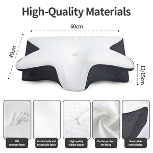 Ergonomic Contour <strong>Pillow</strong> Area Sleep Memory Foam Filled Custom logo <strong>Comfortable</strong> Cervical <strong>Pillow</strong> - Product Image 3