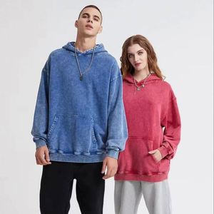 Sweat à capuche 100% coton 420 GSM, lavage vintage, personnalisé, de haute qualité pour hommes, broderie de votre propre logo, sweat à capuche coloré, lavage à l'acide - Product Image 4