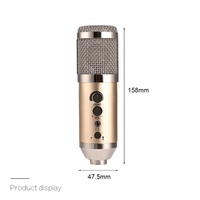 Micrófono de condensador con cable de nuevo diseño para estudio de grabación Equipo de podcast portátil para sistema móvil Android iOS Teléfono Metal