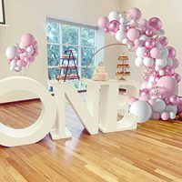 Kit d'arche de ballons en métal rose pastel, guirlande de ballons en latex, ballons de fête, guirlande de ballons pour mariage, décoration de fête de naissance pour bébé fille