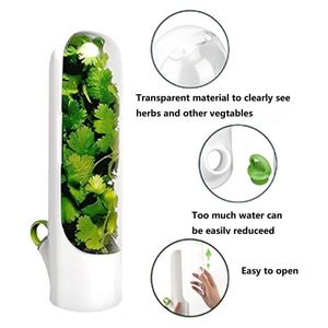 Herb Saver for Refrigerator Cilantro Container for Fridge <b>Fresh</b> Herb Keeper Herb Storage Fridge Organizer for <b>Vegetables</b> - Product Image 3