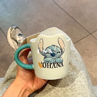 Mug à café mignon Stitch avec motif OHANA, cadeau créatif pour la maison pour filles et garçons - Anniversaire et fête