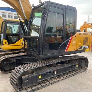 Excavadora usada SANY SY135C de 13 toneladas con cojinete de caja de cambios de engranaje de motor central en stock para entrega global SY95C SY155C - Product Image 3