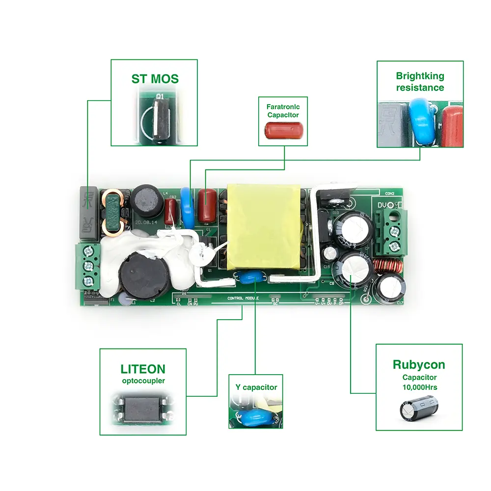 Pilote led à tension constante dimmable 80W 12V 24V triac