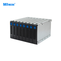 Cage Hard Disk MIwin Custom 2.5 inci 8-posisi SAS SATA Hot-swap, Modul HDD 2.5 Inci 8 Bay dengan Backplane SAS/SATA
