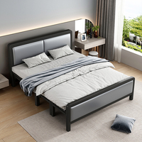 Lit double pliant moderne maison stockage portable simple dortoir étudiant location maison lit en fer pour hôtel et villa