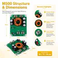 Module de contrôleur de charge solaire MPPT Sukite M500 - 30A 12V/24V à reconnaissance automatique pour stockage d'énergie portable