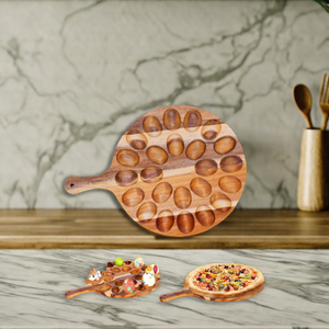 Bandeja Premium de Madera de Acacia con 24 Compartimentos para Huevos Rellenos, con Asa, para Servir <span class=keywords><strong>en</strong></span> Pascua, Fiestas y Aperitivos - Product Image 6