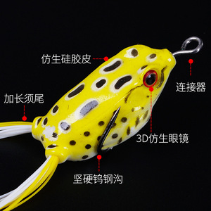 Leurre en silicone Thunder Frog, design bionique pour la pêche au poisson-chat en eau douce - Product Image 1