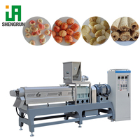 Ligne de production de snacks de riz remplis par extrudeuse bivis, avec expansion réglable, adaptée au remplissage liquide-solide, pour snacks multigrains
