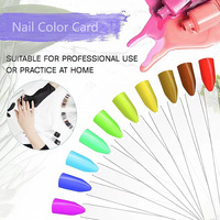 50 conseils en forme d'éventail vernis à ongles Gel pointes pointues affichage de nuancier avec anneau en métal vernis à ongles nuancier LOGO personnalisé