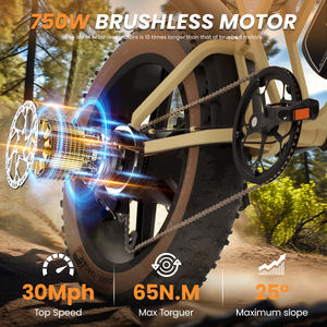 Bicicleta Eléctrica Jansno de 34 Ah y 20 Pulgadas con Llantas Gruesas, Batería Doble, Bicicleta Eléctrica Híbrida de Montaña para Adultos - Product Image 4