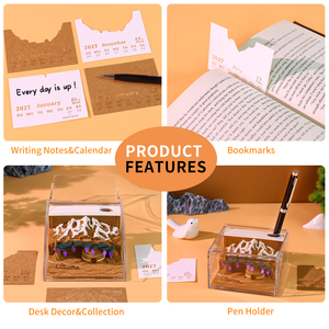 Bloc <span class=keywords><strong>de</strong></span> Notas 3D con Diseño <span class=keywords><strong>de</strong></span> Arquitectura <span class=keywords><strong>de</strong></span> Xinjiang, <span class=keywords><strong>Ruta</strong></span> del <span class=keywords><strong>Seda</strong></span>, Calendario 2027, Notas Desprendibles con Tallado en Papel <span class=keywords><strong>de</strong></span> Lugares Emblemáticos, Cubo con Luz LED - Product Image 5