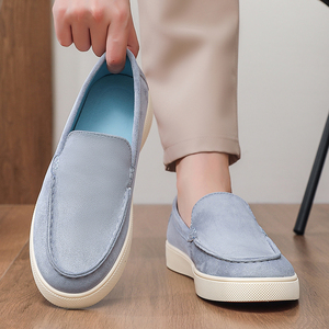Zapatillas Casuales Sin Cordones para Hombre, Color Marrón Sólido, Minimalistas, Suaves y Ligeras, Calzado Plano para Hombre - Product Image 4