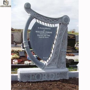Vase funéraire en granit bleu perle <span class=keywords><strong>de</strong></span> style européen, surface incurvée simple, <span class=keywords><strong>stèle</strong></span> commémorative pour cimetière public, vente directe d'usine - Product Image 5
