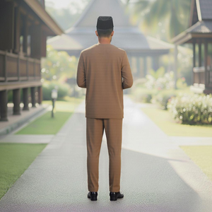 Borong Exclusive Casual Baju Melayu Teluk Belanga Ironless Cotton German Raya 2025 Breathable Wholesale Direct Ready Stock - Product Image 2