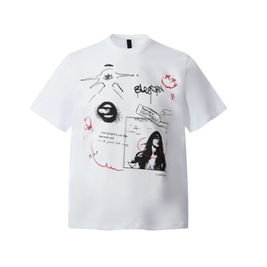 เสื้อยืดแขนสั้นผู้ชายดีไซน์พิมพ์ลายศิลปะสร้างสรรค์สไตล์เรโทรฤดูร้อน ขายส่ง ผ้าฝ้าย 100% แฟชั่นทันสมัยระดับไฮเอนด์ - Product Image 2