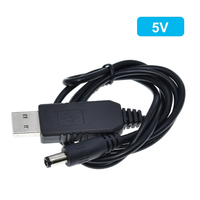 Cable de refuerzo USB V de 5 a 9V 12V, Cable de alimentación del enrutador, Cable de conversión del cargador, enchufe de CC, longitud del Cable de 5,5*2,1mm, 1 metro