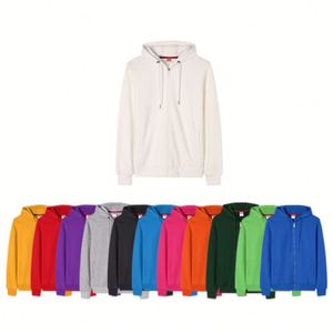 Vêtements d'extérieur décontractés pour hommes en tissu polaire de coton, avec fermeture éclair, brodés, écologiques, imprimés numériquement, pour l'hiver - Product Image 3