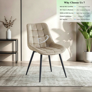 <span class=keywords><strong>Chaise</strong></span> de salle à manger ergonomique avec support lombaire, style minimaliste italien, en tissu capitonné, fabriquée directement par OKAY - Product Image 1