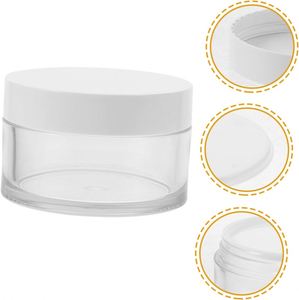 Tarro de Crema de Plástico PET Transparente de Pared Gruesa de 30g 50g 100g 150g 200ml 250ml con Logotipo Personalizado Serigrafiado para Envases de Cosméticos - Product Image 2