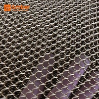Panneaux muraux décoratifs architecturaux, rideaux sur mesure en maille métallique d'acier inoxydable pour cloisons de séparation