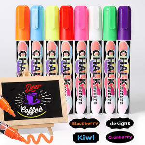 Meilleures ventes fournitures scolaires 8 couleurs <span class=keywords><strong>tableau</strong></span> <span class=keywords><strong>noir</strong></span> Art craie pinceau marqueur Graffiti 6mm liquide craie marqueurs stylos - Product Image 2