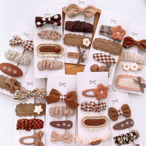 4PCS/set Cute Cartoon Bear <strong>Hair</strong> Bow Knot Knitted Flower <strong>Hair</strong> Clip Kids <strong>Barrettes</strong> for <strong>Baby</strong> <strong>Hair</strong> Accessories