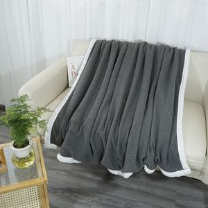 Manta de Sherpa de lana de peluche gris de lujo para la decoración del hogar Fuzzy Soft Cozy Thick Warm Manta de tiro personalizada - Product Image 2
