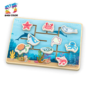 2025 Montessori en bois <span class=keywords><strong>dinosaure</strong></span> labyrinthe-jouet éducatif de motricité fine pour les tout-petits avec Puzzle Challenge W11H144 - Product Image 6