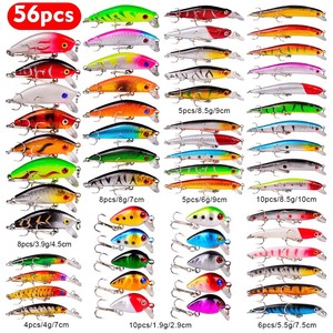 Nouveaux Leurres <span class=keywords><strong>de</strong></span> <span class=keywords><strong>Pêche</strong></span> Rigides, Mixte <span class=keywords><strong>de</strong></span> Couleurs, Wobbbler Minnow avec Hameçons Triples, <span class=keywords><strong>Kit</strong></span> d'Appâts Durs pour la <span class=keywords><strong>Pêche</strong></span> - Product Image 6