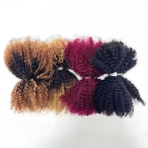 <span class=keywords><strong>Precio</strong></span> al por mayor, calidad superior, cabello humano virgen brasileño Remy 4A 4B 4C Afro Kinky, extensiones <span class=keywords><strong>de</strong></span> ganchillo para trenzas, a granel, 50 gramos - Product Image 3