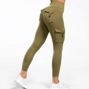 Mallas deportivas de algodón y LICRA para mujer, ropa deportiva para Fitness - Product Image 1