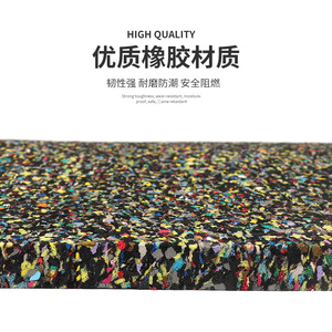 Tapis en caoutchouc haute densité pour l'isolation acoustique et l'absorption des chocs, protection pour sol de salle de sport à domicile - Product Image 5