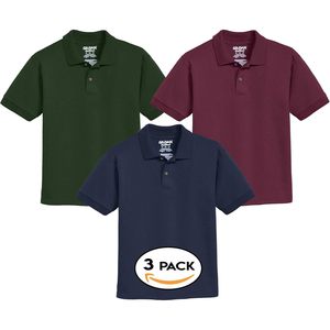 เสื้อโปโลเด็กแบบกำหนดเอง รุ่น 8800B ผ้าฝ้าย 100% ชุดนักเรียน ยูนิเซ็กซ์ เด็กชาย เด็กหญิง แพ็ค 3 ตัว - Product Image 1
