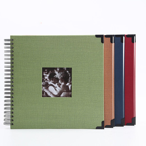 Album <span class=keywords><strong>photo</strong></span> <span class=keywords><strong>de</strong></span> scrapbooking recouvert <span class=keywords><strong>de</strong></span> lin <span class=keywords><strong>de</strong></span> 12 pouces pour les voyages, les mariages, les livres d'invités, Noël, les baby showers (25 feuilles/50 pages) - Product Image 1