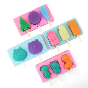 Stampo in silicone per gelato fai da te stampo per ghiaccioli alla frutta per bambini e famiglia ghiaccioli per uso alimentare cartone animato modello creativo